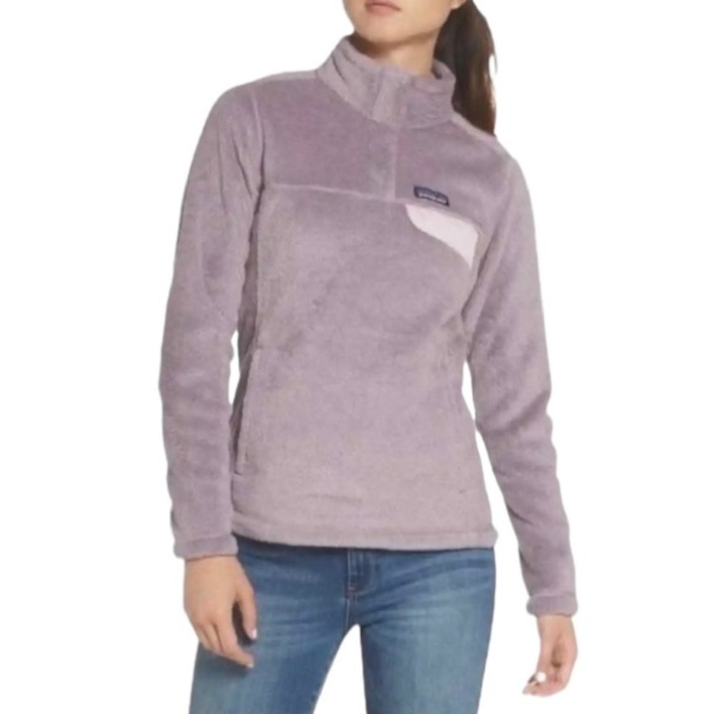 Patagonia Smokey Violet Purple X-Dye Retool Snap T Fleece Jacket Pullover Top M